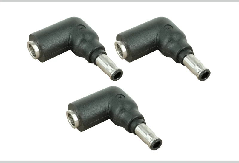 C2 DC-Netzteil-Adapter-Stecker: 5,5 mm x 2,5 mm Buchse auf 5,5 mm x 3,3 mm Stecker mit Mittelstift