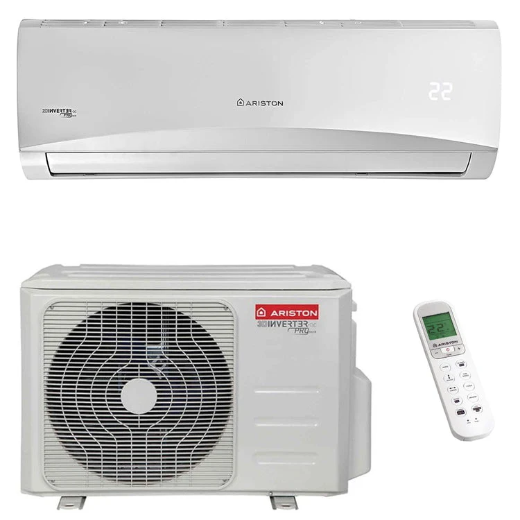 Ariston PRIOS R32 C 25 MD0-O Condizionatore Fisso, Tecnologia 2D Inverter, Unità Interna E Esterna, Split System, Bianco