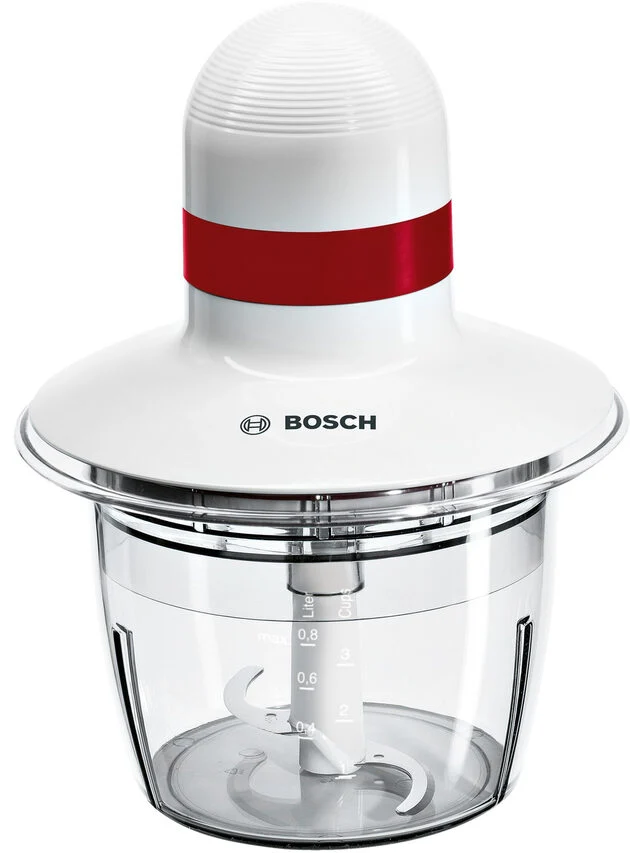 Bosch MMRP1000 tritaverdure elettrico 0,8 L 400 W Rosso, Trasparente, Bianco