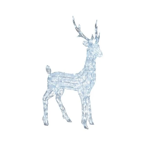 Sagoma luminosa natale lotti 80218 renna 3d bianco