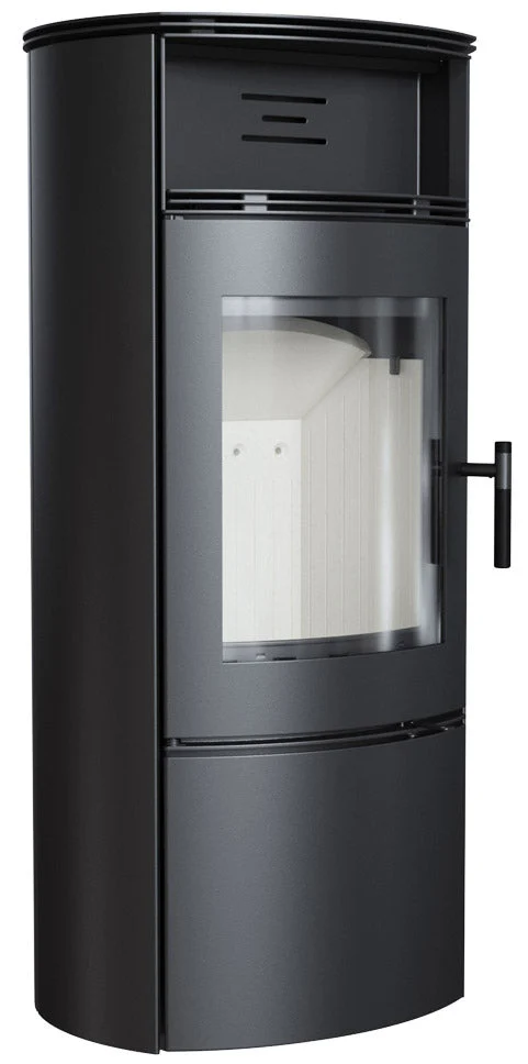 Stufa a Legna 10KW in Acciaio Flig Fremont Nera