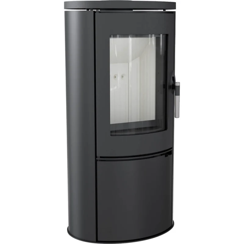 Stufa a Legna 5,5/10,5KW in Ghisa e Acciaio Flig Torrance Nera