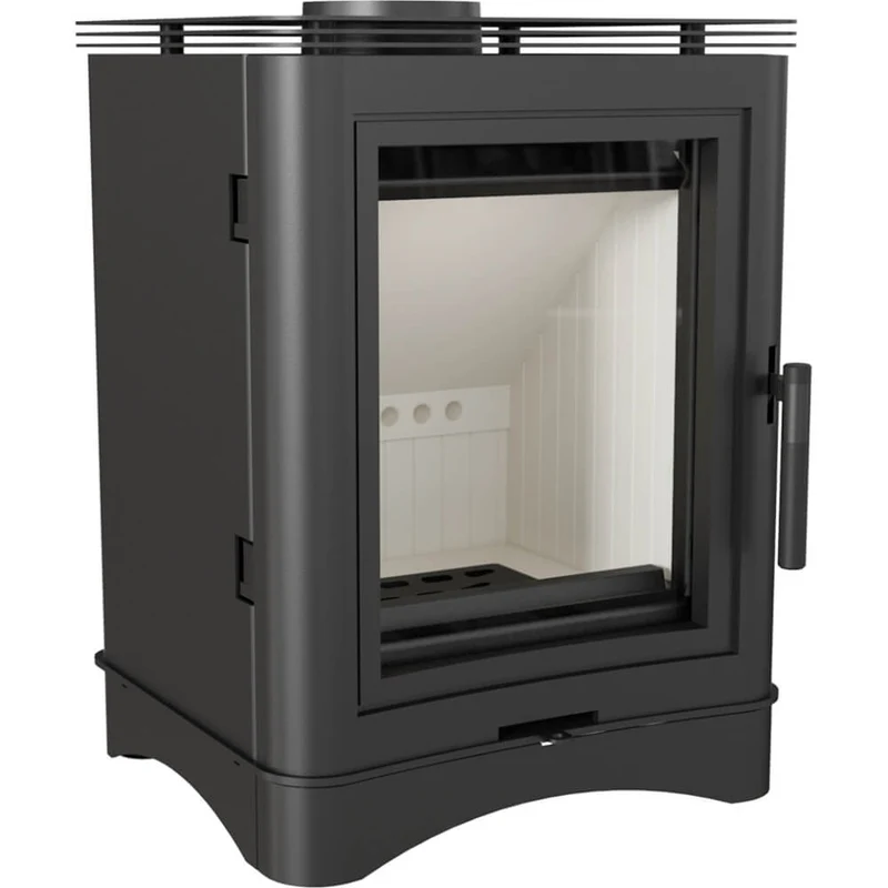 Stufa a Legna 5,5/9KW in Acciaio Flig Louisville Nera