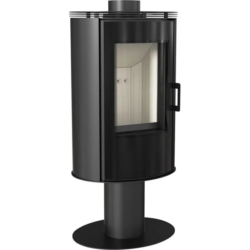 Stufa a Legna 5,5/10,5KW Piastrellata in Acciaio Flig Springfield Plus Nera