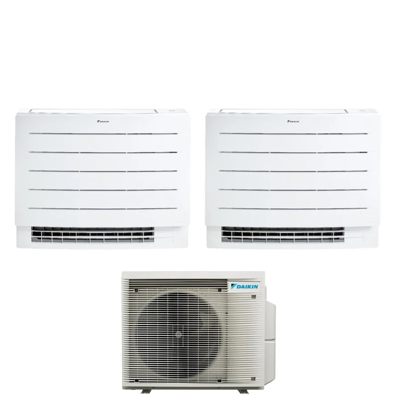 Climatizzatore Condizionatore Daikin a Pavimento Dual Split serie PERFERA FVXM-A 7+12 con 2MXM50A R-32 Wi-Fi Integrato 7000+12000 Con Telecomando ad Infrarossi Incluso Garanzia Italiana