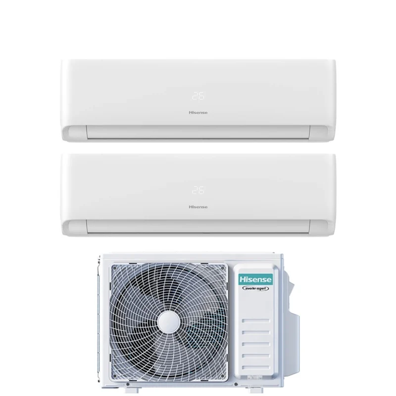 Climatizzatore Condizionatore Hisense Dual Split Inverter serie ECOSENSE 7+9 con 2AMW52U4RXC R-32 Wi-Fi Integrato 7000+9000