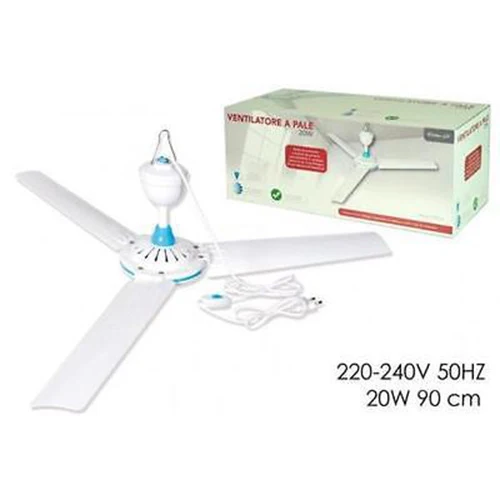 Ventilatore Da Soffitto Portatile 3 Pale 20w
