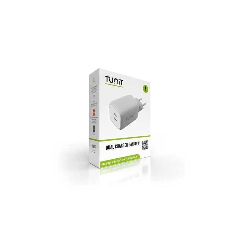 TUNIT TTWCPD65 Caricabatterie per dispositivi mobili Auricolare, Smartphone, Orologio intelligente, Tablet Bianco AC Interno