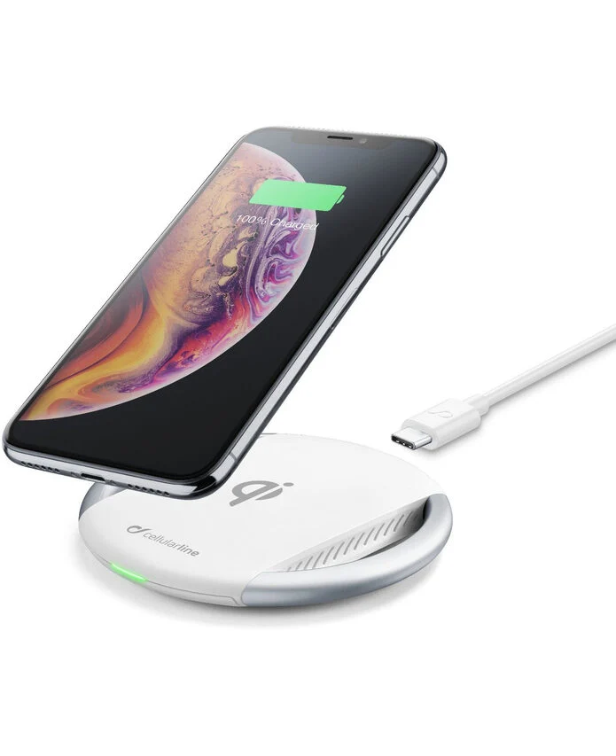 Cellularline WIRELESS FAST CHARGER KIT - iPhone X / 8 Plus / 8 Caricabatterie Wireless per dispositivi Apple Bianco