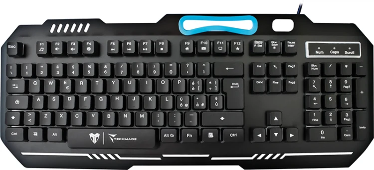 Techmade Tastiera Metal Gaming Rgb St-Gkb8153 Retroilluminata Pc Computer Nero