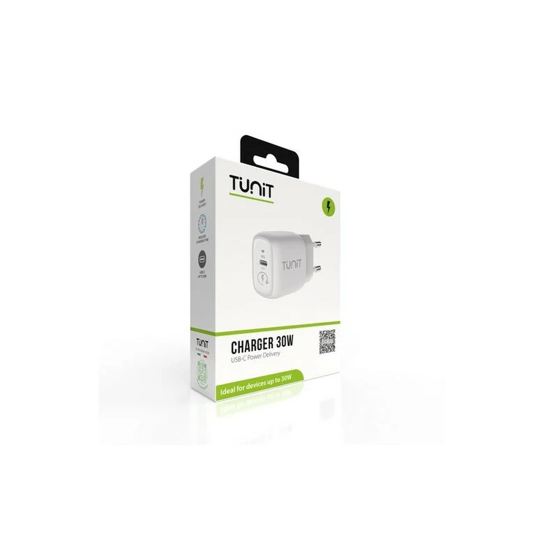TUNIT TTWCPD30 Caricabatterie per dispositivi mobili Cuffie, Computer portatile, Smartphone, Orologio intelligente, Tablet Bianco AC Interno