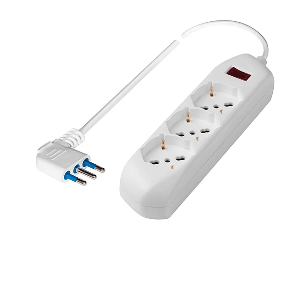 Multipresa Shuko Bipasso 10a Bianca