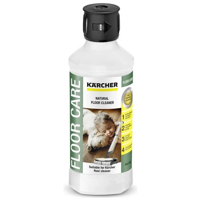 Kärcher RM538N Detergente per Pavimenti Naturali 0,5 L Laminato Linoleum PVC Parquet Pietra Vinile Legno