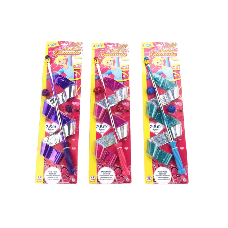 Nastro Ginnastica Artistica Con Pom Pom Assortito
