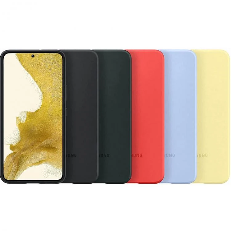 Samsung Silicone Cover Galaxy S22+ Cellulare Custodia Nera Morbida Black 5G Noir