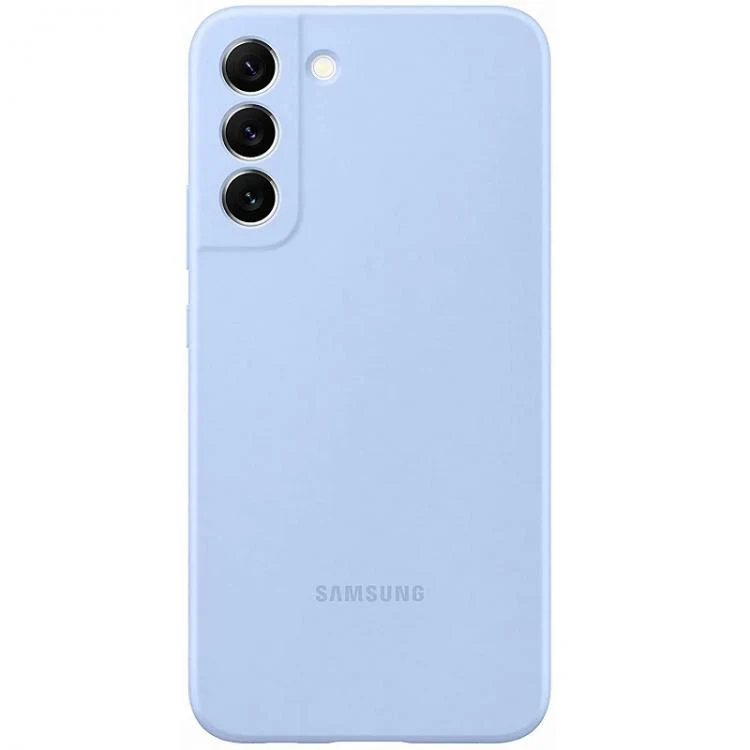 Samsung Silicone Cover Galaxy S22+ Cellulare Custodia Blue Morbida Celeste 5G