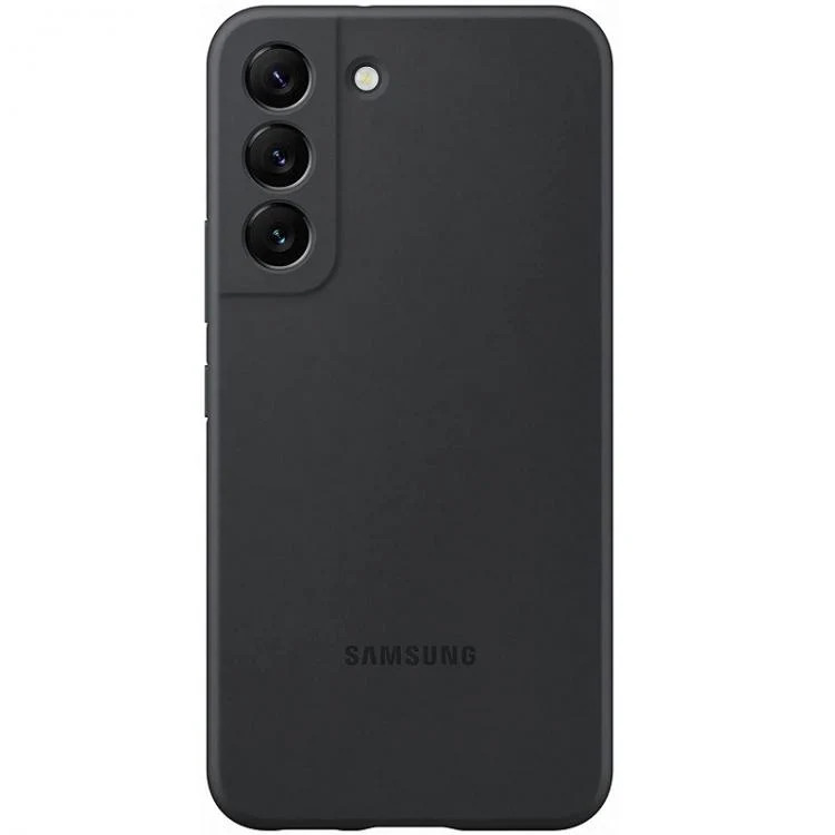 Samsung Silicone Cover Galaxy S22 Nero Cellulare Custodia Black Morbida Noir 5G