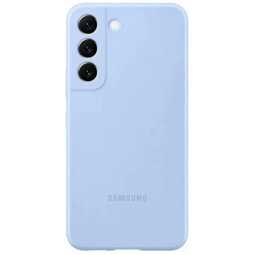 Samsung Silicone Cover Galaxy S22 Blue Cellulare Custodia Blu Morbida Azzurro 5G