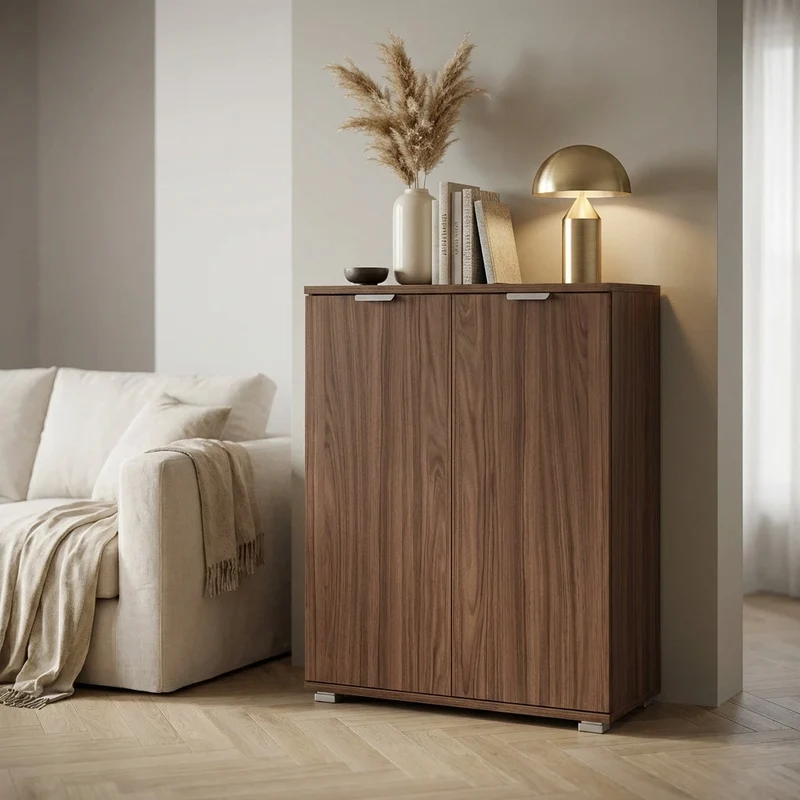Armadietto da Bagno 2 ante in Legno Composito cm 60x38x85 - HOLDEN