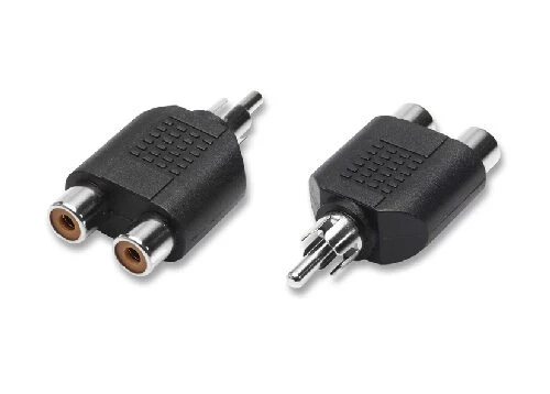 nuovaVideosuono 3/11 adattatore per inversione del genere dei cavi RCA 2x RCA Nero, Cromo