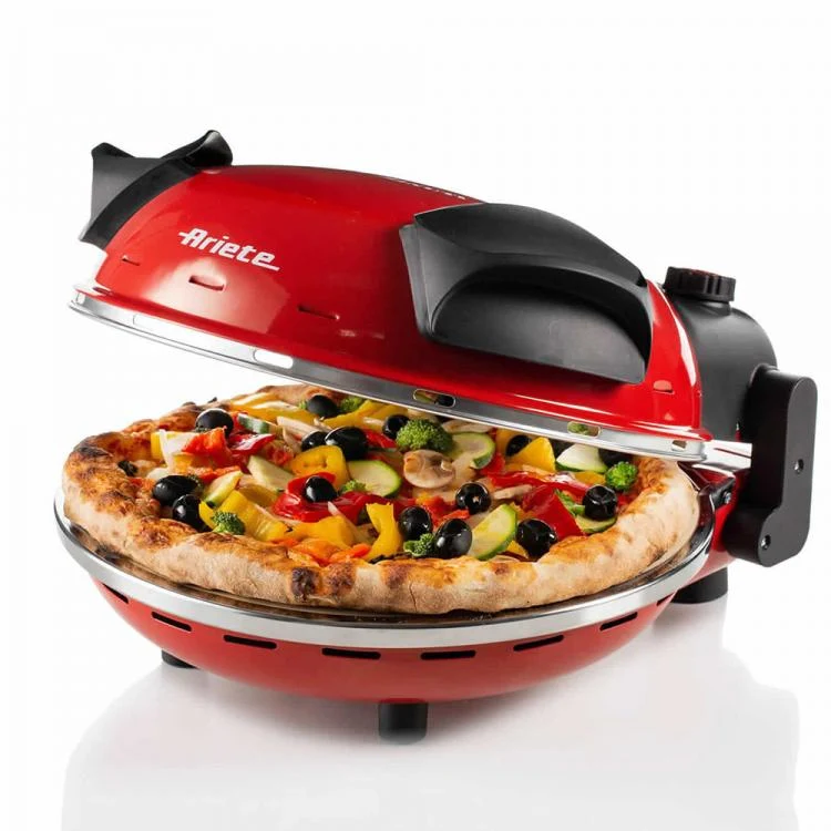 ARIETE FORNO PIZZA ELETTRICO 0909 1200W PIASTRA IN PIETRA PIZZE FOCACCIA 30cm