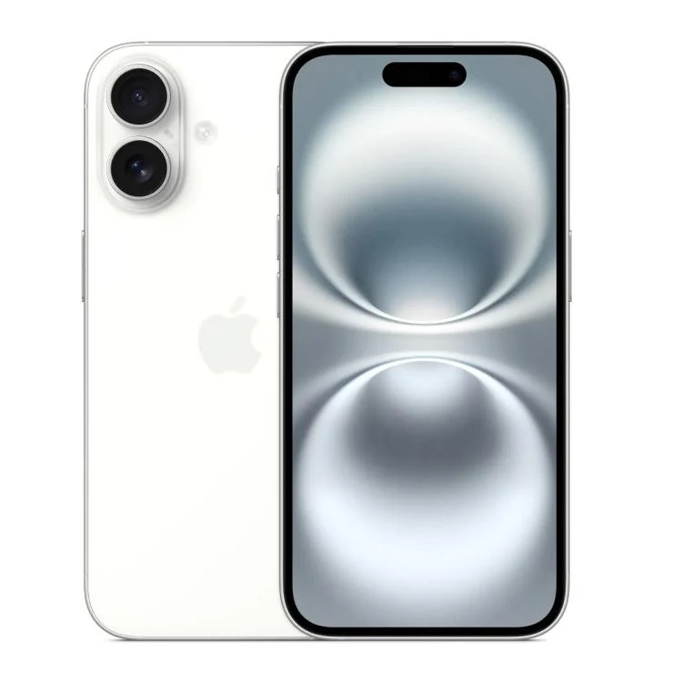 APPLE IPHONE 16 128GB OLED 6.1" WHITE BIANCO EU MYE93SX/A - 12MP DUAL ESIM 5G