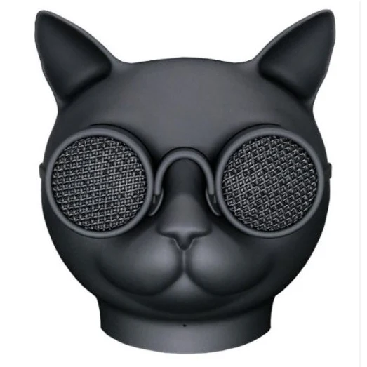 AKAI | SPEAKER BLUETOOTH AUX USB CASSA LED PORTATILE NERA CANE/GATTO BILLY BLACK