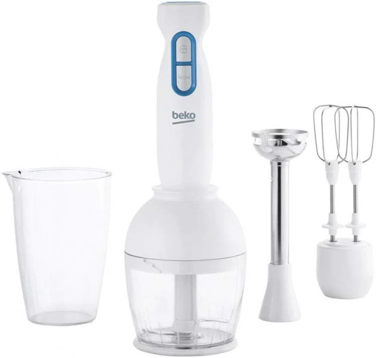 BEKO FRULLATORE AD IMMERSIONE HBA5550W 2 LAME 550W BIANCO CON 2 ACCESSORI CUCINA