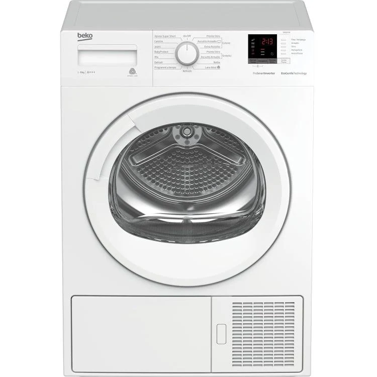 BEKO ASCIUGATRICE 8KG YOUNG SMART A++ INVERTER POMPA CALORE DISPLAY DRX837WI