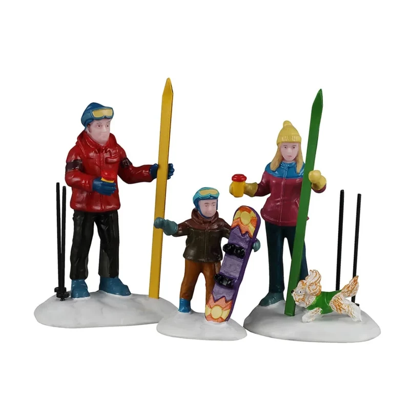 Set 3 soggetti sci di famiglia | Lemax