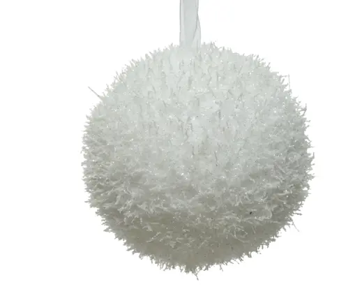 Sfera Natalizia Effetto Neve Ø 10 cm Bianca | Kaemingk