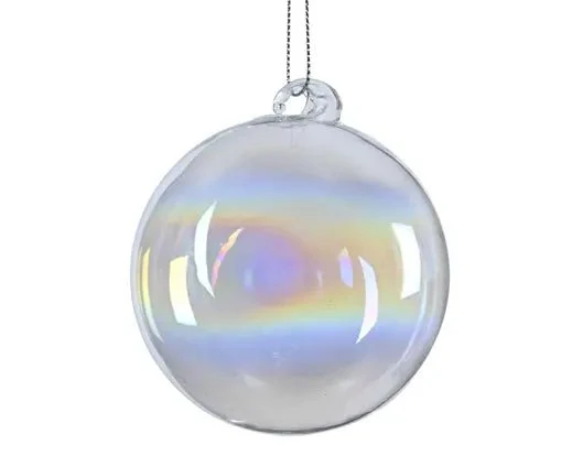 Sfera Natalizia in Vetro Iridescente Ø 10 cm | Kaemingk