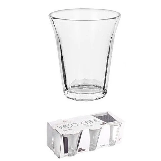 Set 6 Bicchieri Tazzine Per Caffè Espresso Vetro Trasparente Shot Cicchetti