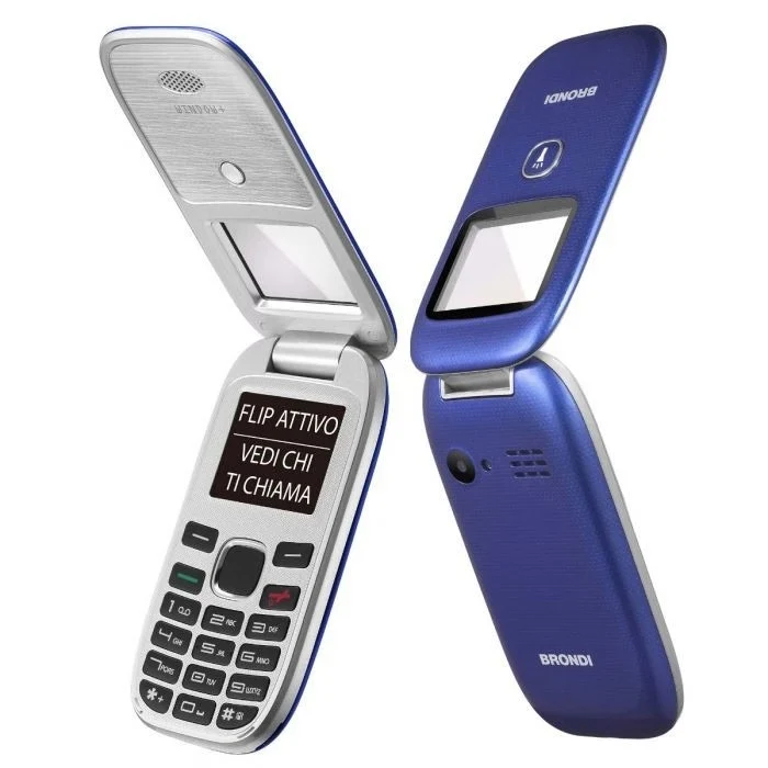 BRONDI CELLULARE WINDOW+ 4.5 A COLORI/FLIP DUAL SIM APERTURA A CONCHIGLIA - BLU