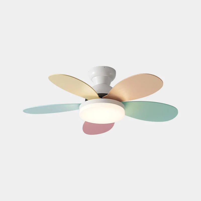 Colorful 5 Blades Kids Room Ceiling Fan with Light