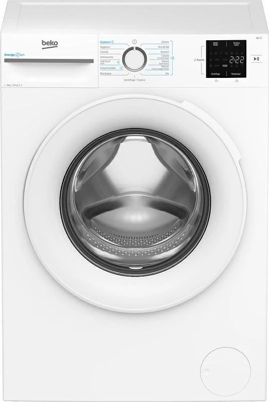 Beko Lavatrice 8kg Energy Spin A Inverter Vapore 1200giri Bmwu3821w