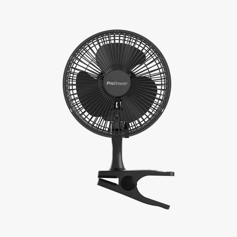 Refurbished - 6" Mini Clip Fan - Ultra Quiet & High Power - Black