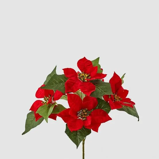 Stella di Natale artificiale rossa H30cm | EDG