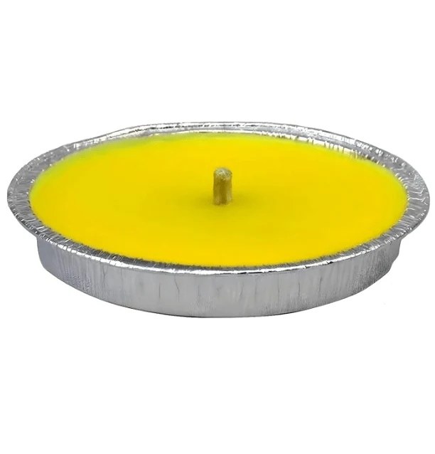 Candela alla citronella antizanzare in alluminio diametro 14cm