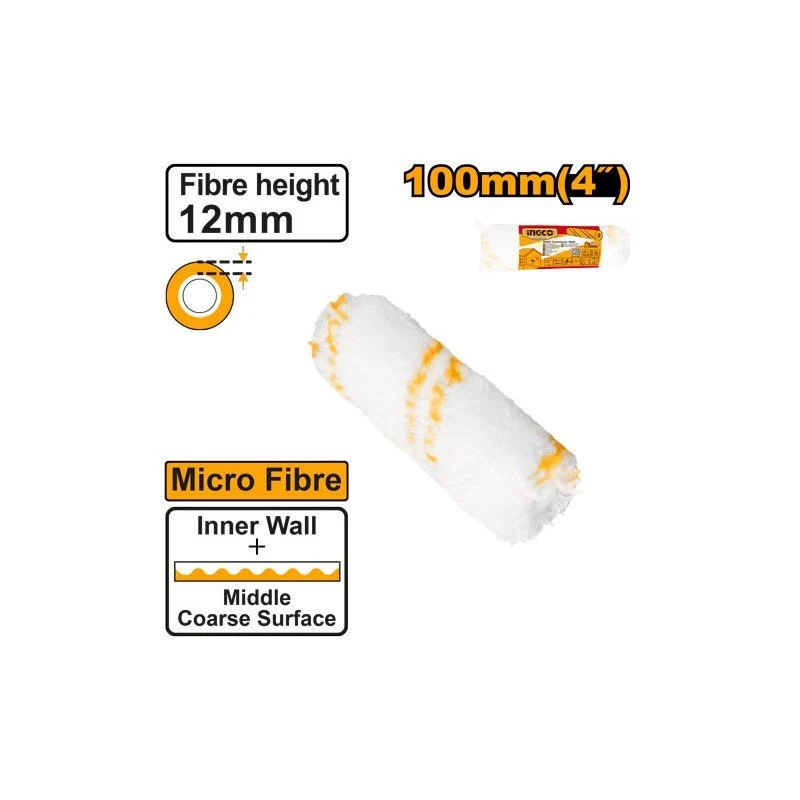 Mini Rullo 100mm in Microfibra c/Manico