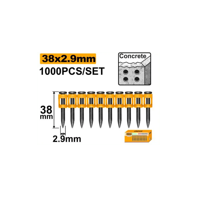 Set 1000pz Chiodi in Acciaio 38x2,9mm
