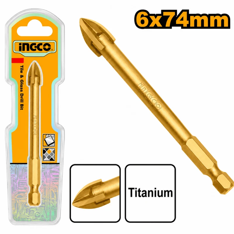 Punta da Trapano per Piastrelle e Vetro 6x74mm