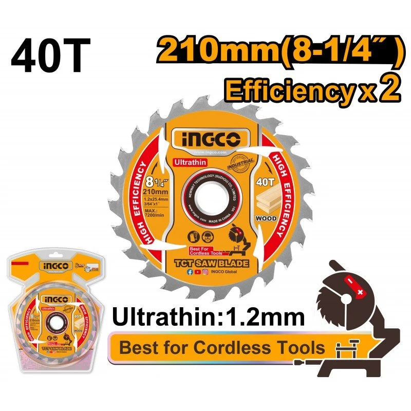 Lama TCT 210 mm per Troncatrice CMSLI20212E | INGCO