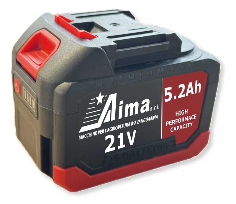 Batteria Li-Ion 21V 5.2Ah AIMA per Scuotitore Olive