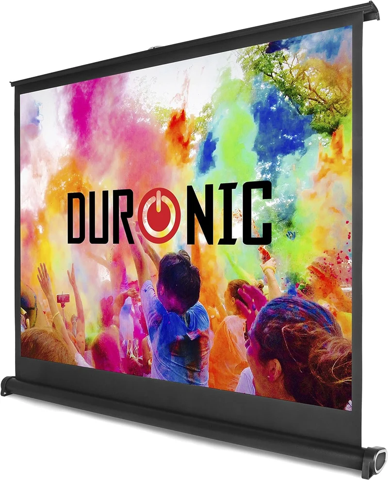 Duronic DPS50 /43 Schermo di proiezione 50 formato 4:3/102 X 76cm Telo da scrivania telo proiettore da tavolo telo da proiezione per interni/esterni Full HD 3D 4K - Home cinema home theater ufficio