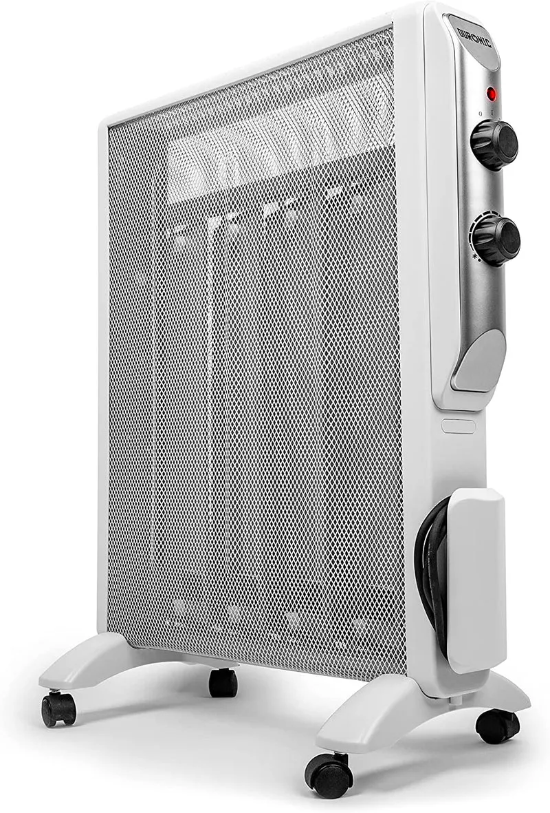 Duronic HV220 WE Stufa elettrica con pannelli in mica 2000 W  Termoconvettore con termostato integrato  2 funzioni di riscaldamento - Riscaldatore Micatermico a basso consumo - Riscaldamento rapido