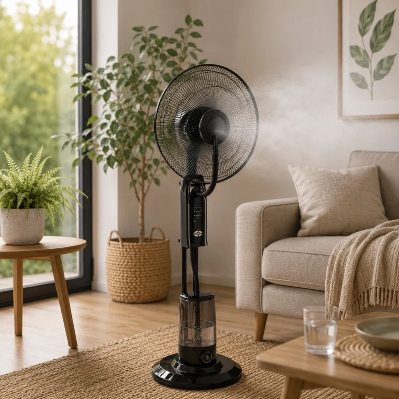 Ventilatore atomizzatore 75W con 3 velocità e serbatoio acqua 3.2 lt.