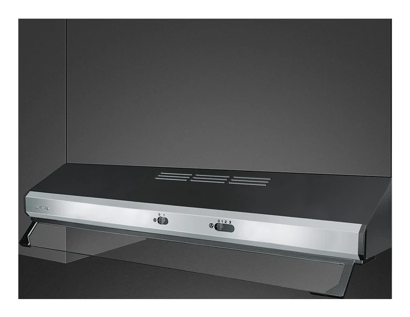 Cappa Aspirante Incasso Semi Integrata 90cm Argento LED