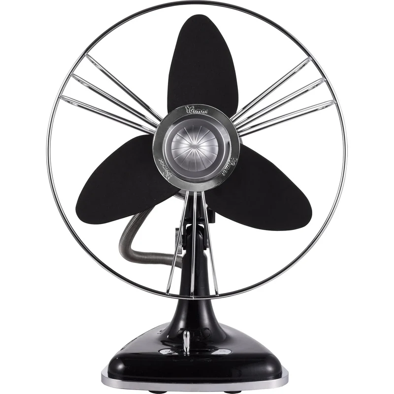 Ventilatore da Tavolo Vintage 30cm e 35W VTM34.NE in Metallo