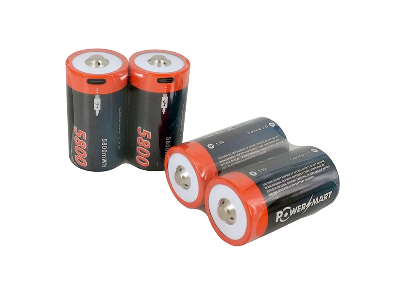 USB-D-Li-Ionen-Akku, 4er-Pack 1,5 V 5800 mWh mit Typ-C-Anschluss